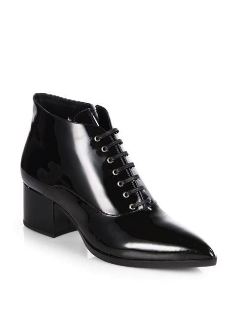 miu miu black patent boots|Black Leather Boots .